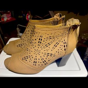 Opened toe booties